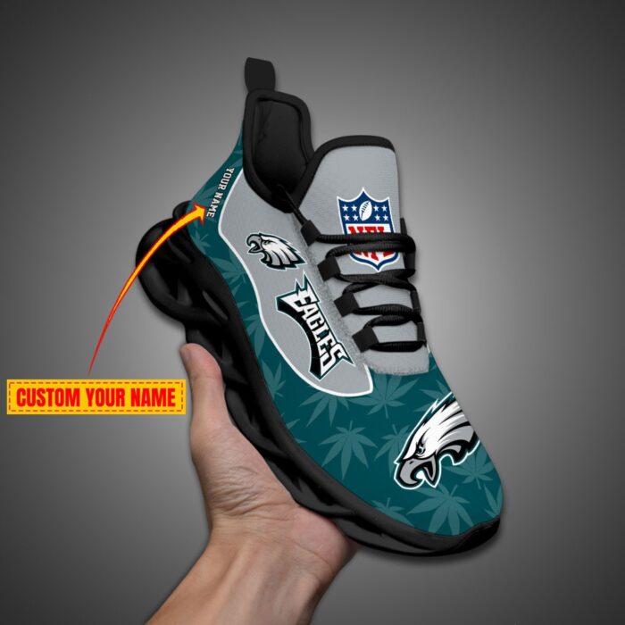 Philadelphia Eagles Personalized Weed Limited Edition Max Soul Shoes