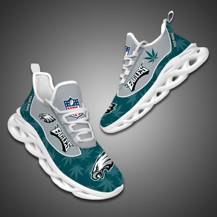 Philadelphia Eagles Personalized Weed Limited Edition Max Soul Shoes