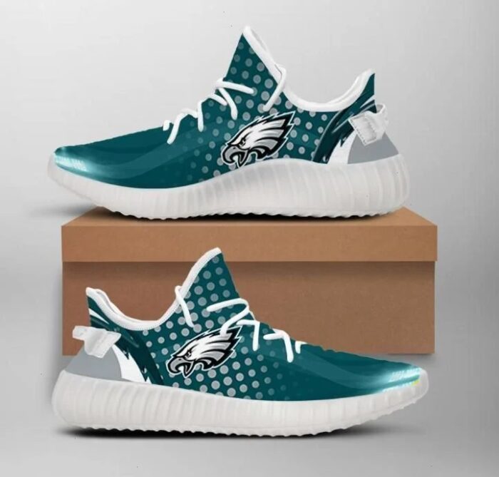 Philadelphia Eagles Team Big Yeezy Shoes Sneakers Custom Yeezy Boost Hypebeast Shoes Custom