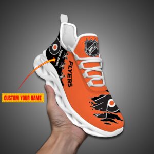 Philadelphia Flyers Personalized NHL Max Soul Shoes