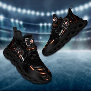 Philadelphia Flyers Personalized NHL Sport Black Max Soul Shoes