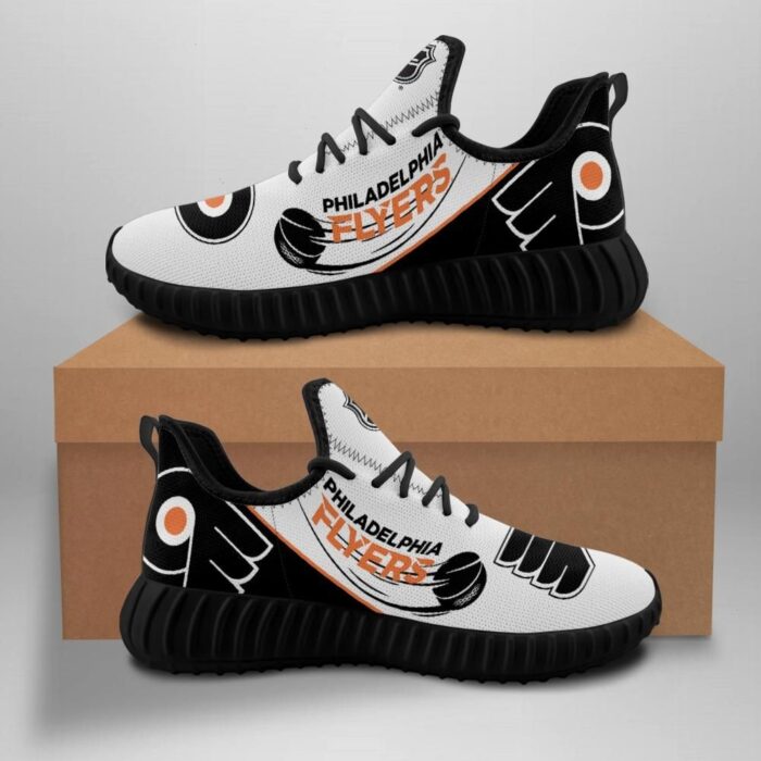 Philadelphia Flyers Unisex Sneakers New Sneakers Hockey Custom Shoes Philadelphia Flyers Yeezy Boost