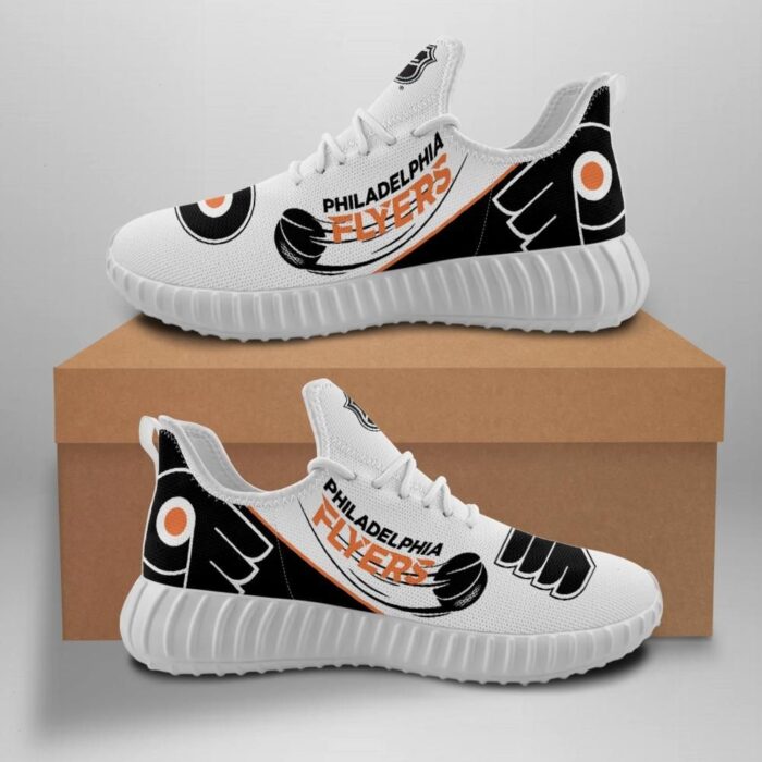 Philadelphia Flyers Unisex Sneakers New Sneakers Hockey Custom Shoes Philadelphia Flyers Yeezy Boost