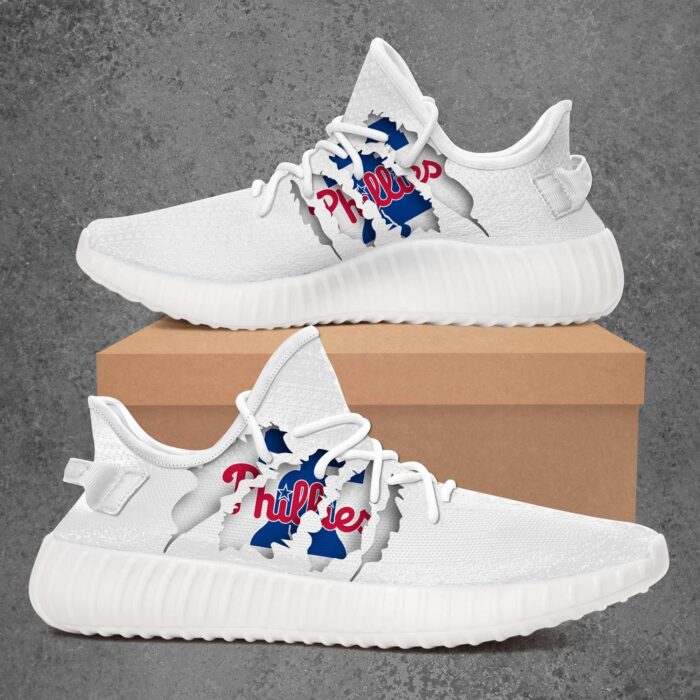 Philadelphia Phillies Casual 3D Yeezy Shoes