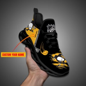 Pittsburgh Penguins Personalized NHL Max Soul Shoes Ver 2