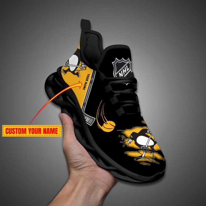 Pittsburgh Penguins Personalized NHL Max Soul Shoes Ver 2