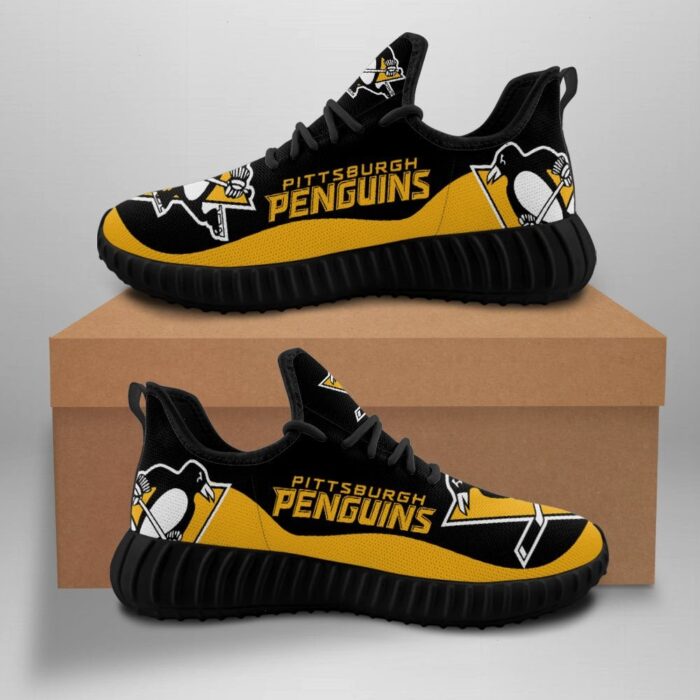 Pittsburgh Penguins Sneakers Big Logo Yeezy Shoes Art 506