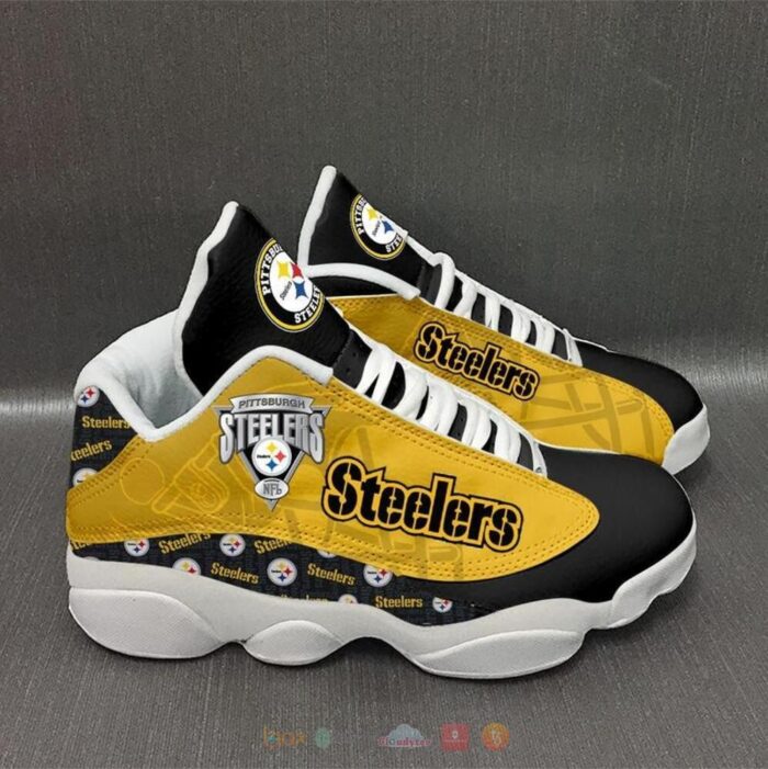 Pittsburgh Steelers Nfl Yellow Black Air Jordan 13 Shoes