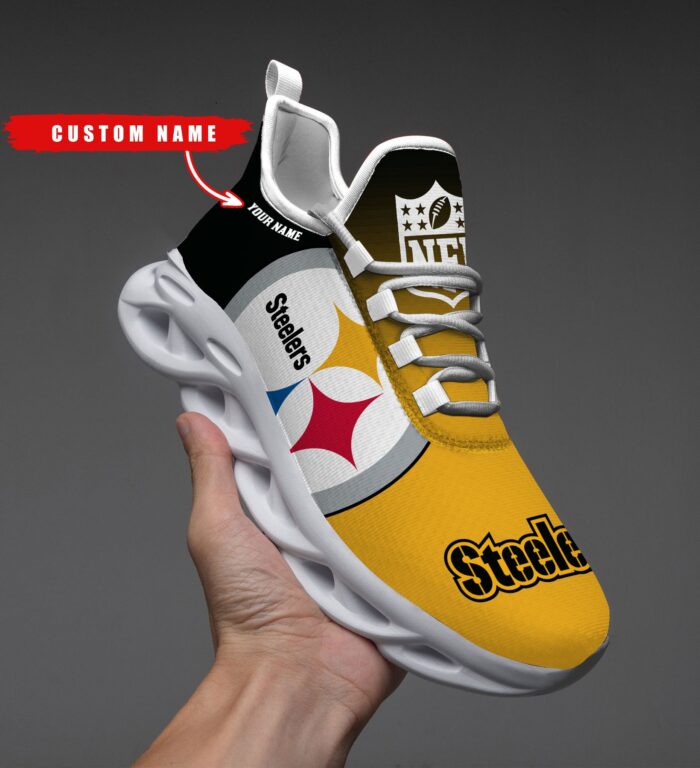 Pittsburgh Steelers Personalized Custom Name Max Soul Shoes