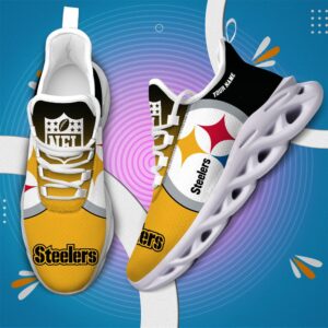 Pittsburgh Steelers Personalized Custom Name Max Soul Shoes