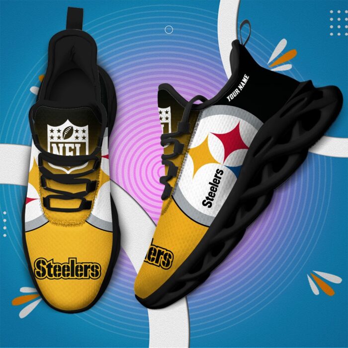 Pittsburgh Steelers Personalized Custom Name Max Soul Shoes