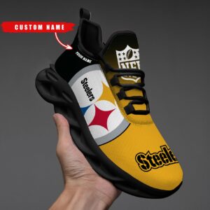 Pittsburgh Steelers Personalized Custom Name Max Soul Shoes