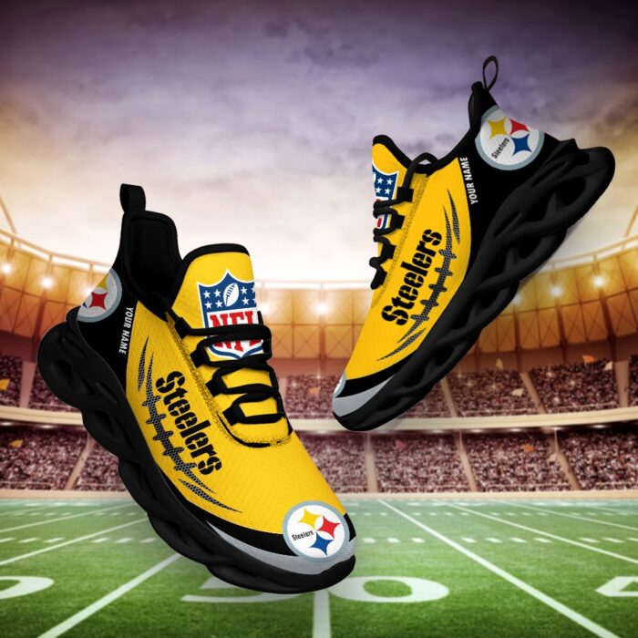 Pittsburgh Steelers Personalized NFL Max Soul Shoes Fan Gift