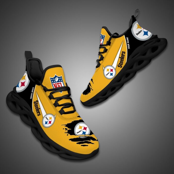 Pittsburgh Steelers Personalized NFL Max Soul Shoes for Fan