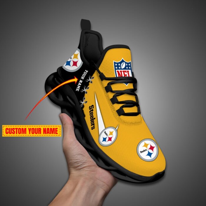 Pittsburgh Steelers Personalized NFL Max Soul Shoes for NFL Fan