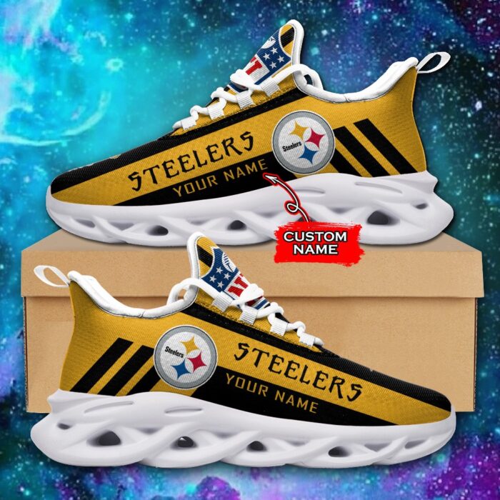 Pittsburgh Steelers Personalized NFL Max Soul Sneaker