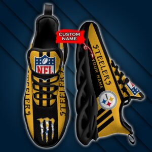 Pittsburgh Steelers Personalized NFL Max Soul Sneaker