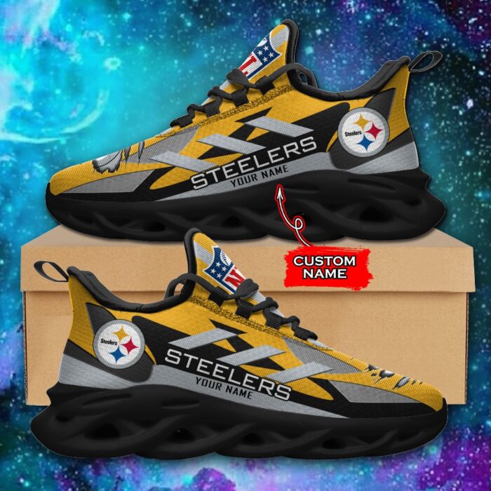 Pittsburgh Steelers Personalized NFL Max Soul Sneaker Ver 1