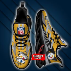 Pittsburgh Steelers Personalized NFL Max Soul Sneaker Ver 1