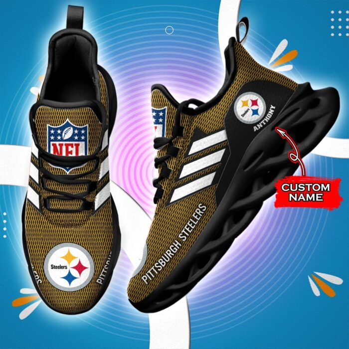 Pittsburgh Steelers Personalized NFL Max Soul Sneaker for Fans