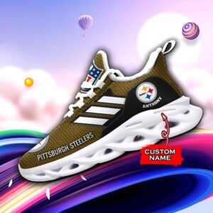 Pittsburgh Steelers Personalized NFL Max Soul Sneaker for Fans