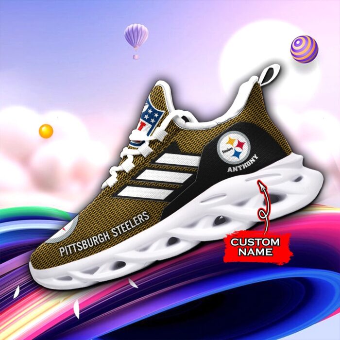 Pittsburgh Steelers Personalized NFL Max Soul Sneaker for Fans