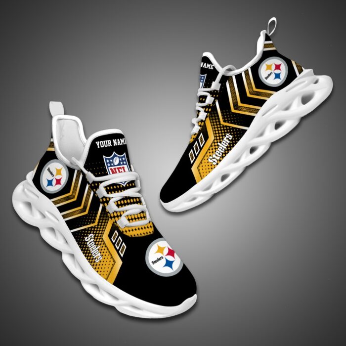 Pittsburgh Steelers Personalized NFL Metal Style Design Max Soul Shoes