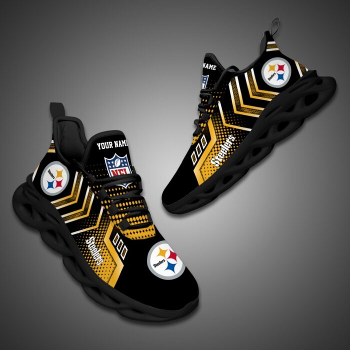 Pittsburgh Steelers Personalized NFL Metal Style Design Max Soul Shoes