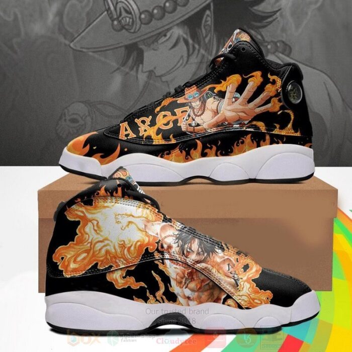 Portgas D Ace One Piece Anime Air Jordan 13 Shoes