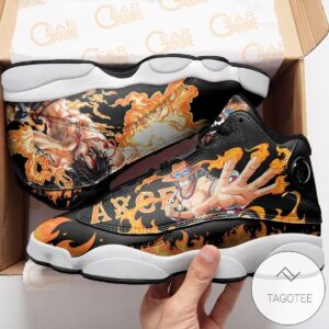 Portgas D Ace Sneakers Custom Anime One Piece Air Jordan 13 Shoes