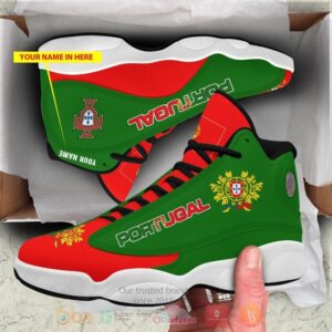 Portugal Personalized Green Air Jordan 13 Shoes