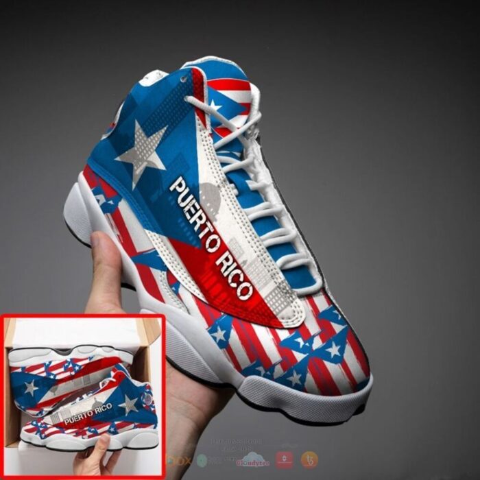 Puerto Rico Flag Air Jordan 13 Shoes