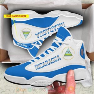 Republica De Nicaragua America Central Personalized Air Jordan 13 Shoes