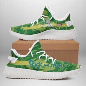 Rick And Morty Yeezy Sneakers Shoes White