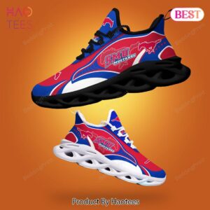 SMU Mustangs NCAA Blue Red Max Soul Shoes