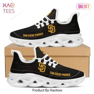 San Diego Padres MLB Light Flashes Design Black Color Max Soul Shoes