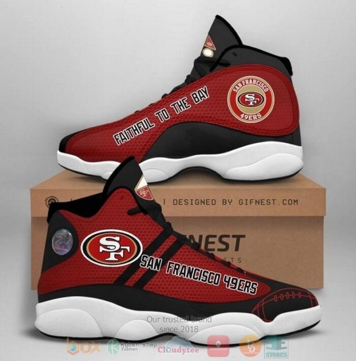 San Francisco 49Ers Nfl Team Faithfull To The Bay Air Jordan 13 Shoes