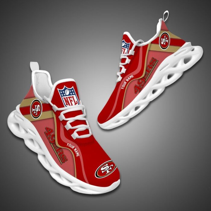 San Francisco 49ers NFL Customized Unique Max Soul Shoes