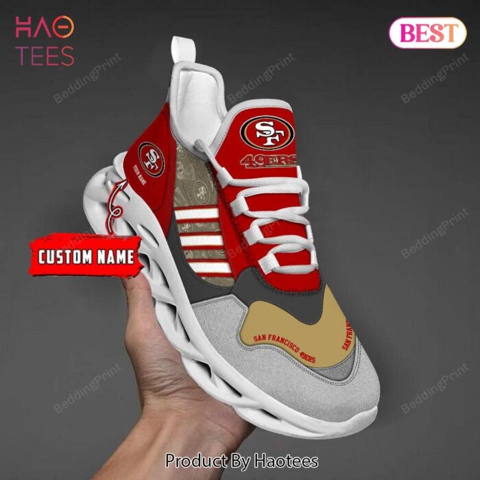 San Francisco 49ers NFL Custum Name Max Soul Shoes