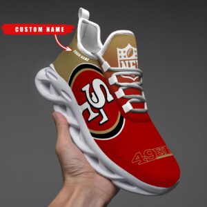 San Francisco 49ers Personalized Custom Name Max Soul Shoes