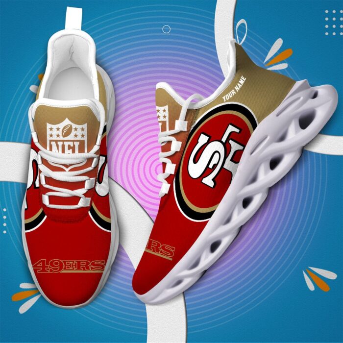 San Francisco 49ers Personalized Custom Name Max Soul Shoes