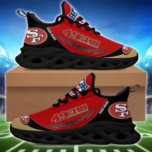 San Francisco 49ers Personalized NFL Max Soul Shoes Fan Gift