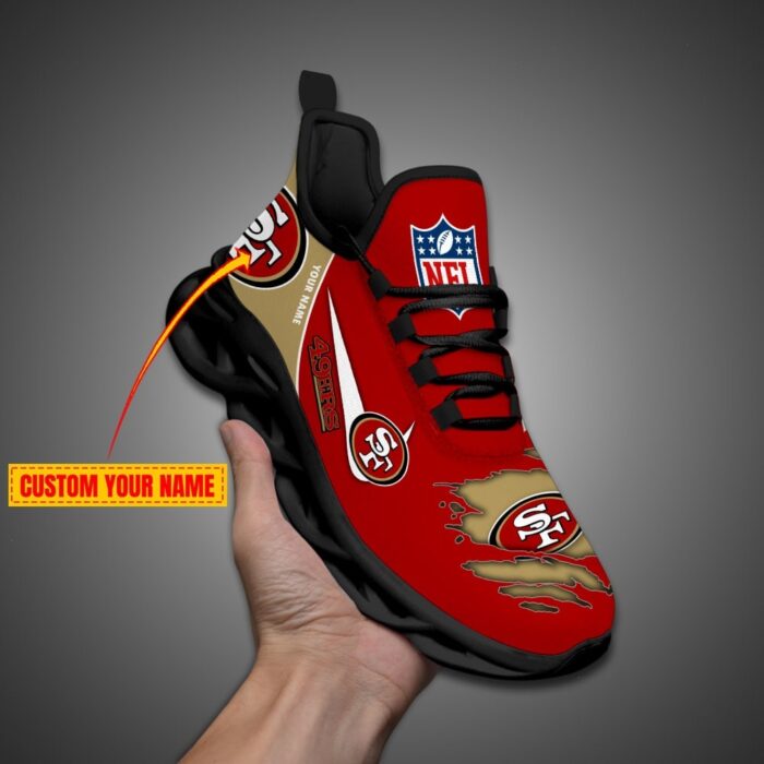 San Francisco 49ers Personalized NFL Max Soul Shoes for Fan