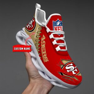 San Francisco 49ers Personalized NFL Max Soul Shoes for NFL Fan