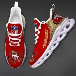 San Francisco 49ers Personalized NFL Max Soul Shoes for NFL Fan