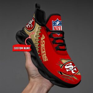 San Francisco 49ers Personalized NFL Max Soul Shoes for NFL Fan