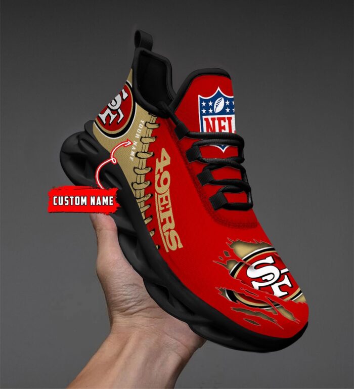 San Francisco 49ers Personalized NFL Max Soul Shoes for NFL Fan