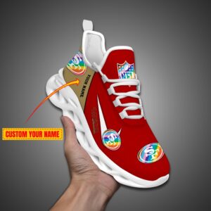 San Francisco 49ers Personalized Pride Month Luxury NFL Max Soul Shoes Ver 2