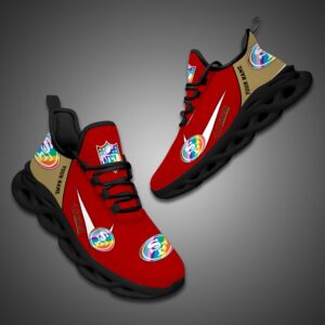 San Francisco 49ers Personalized Pride Month Luxury NFL Max Soul Shoes Ver 2