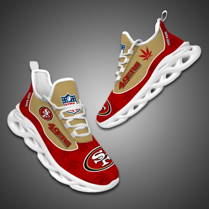 San Francisco 49ers Personalized Weed Limited Edition Max Soul Shoes